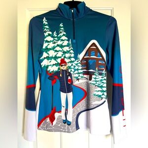 Spyder Women’s half zip moisture wicking mid layer.